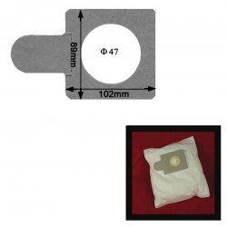 Dimenzije kartona Proton vrećica za usisavač, kompatibilna s Končar, Iskra i Zanussi