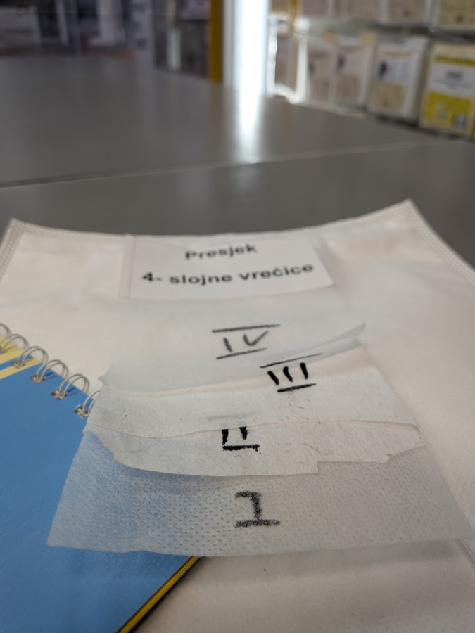 Presjek proton vrećice za usisavače